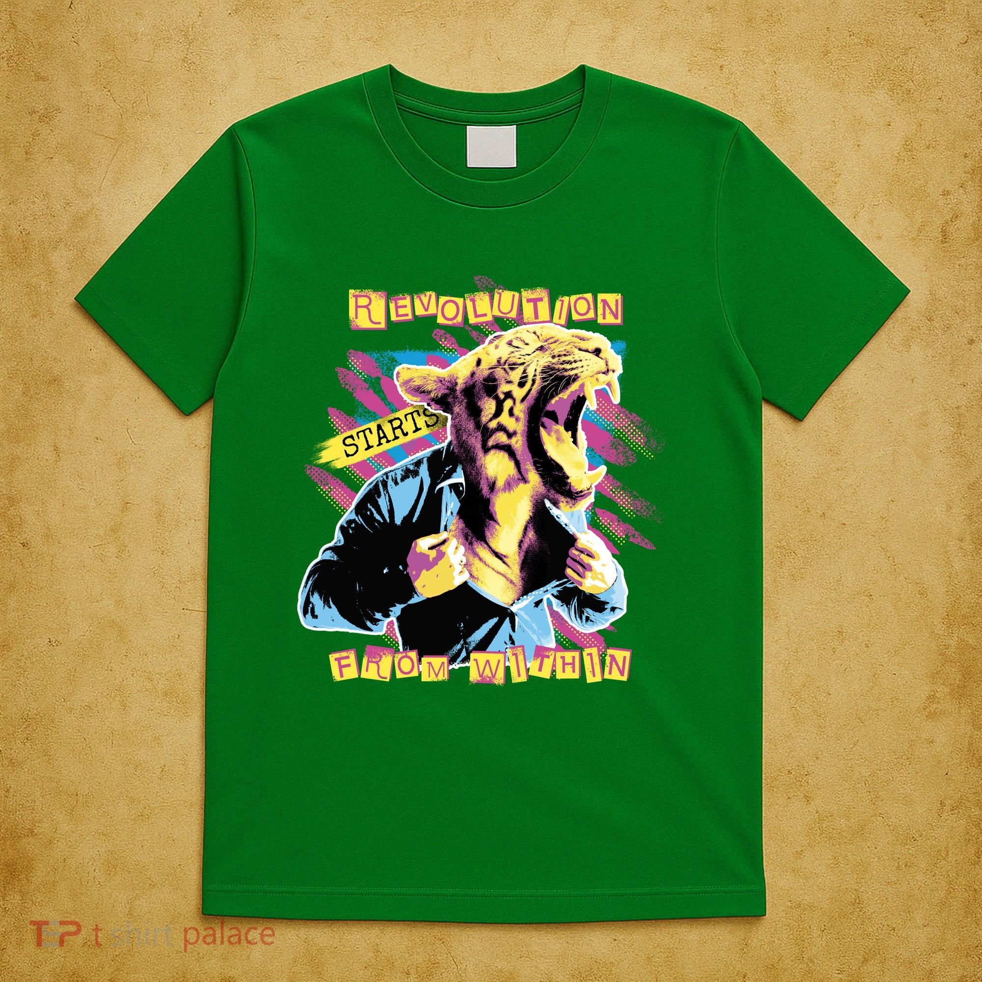 Revolution Starts From Within Lion Quote T-Shirt