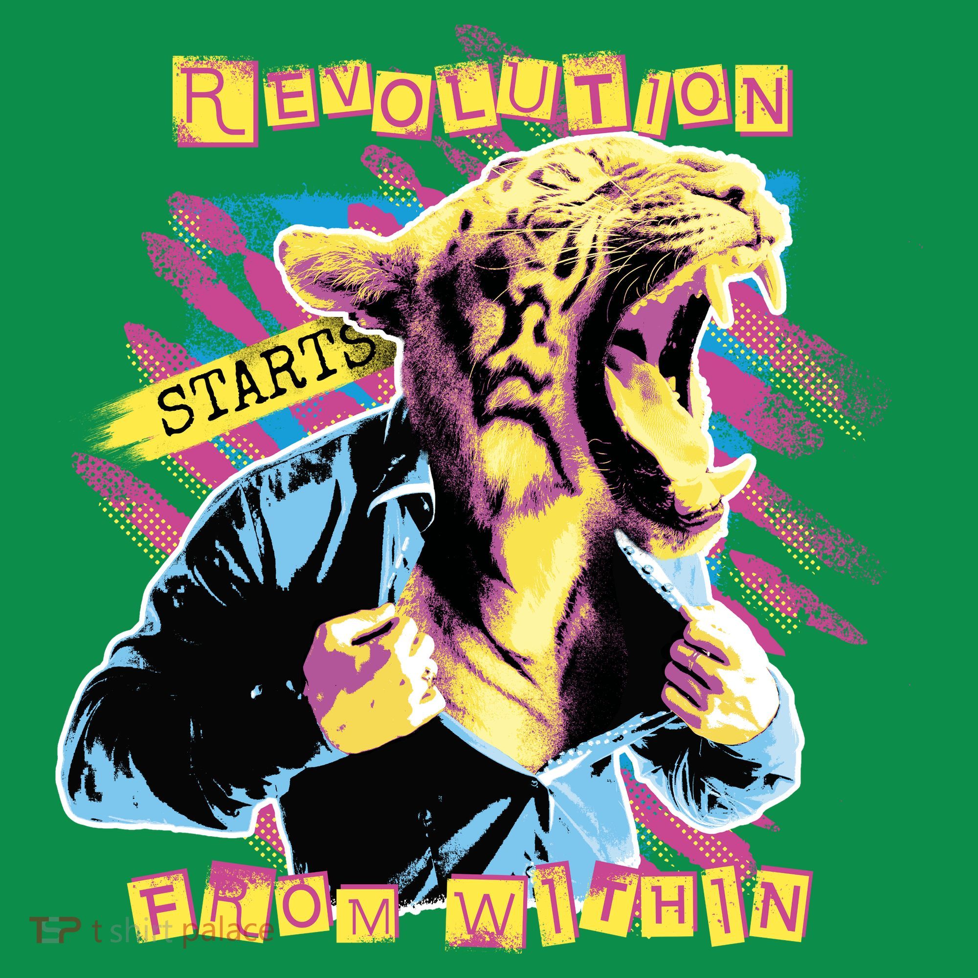 Revolution Starts From Within Lion Quote Mousepad