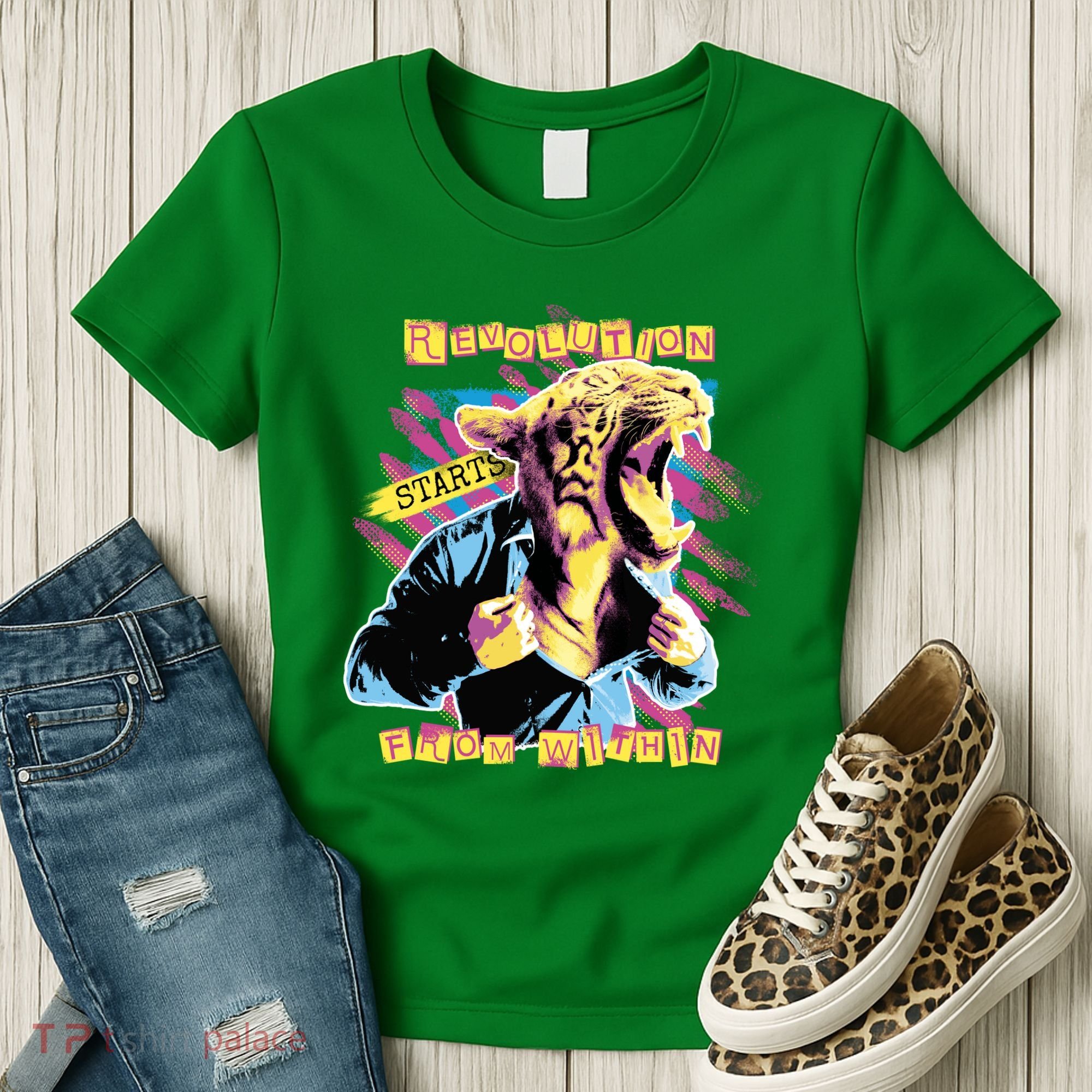 Revolution Starts From Within Lion Quote Women's T-Shirt