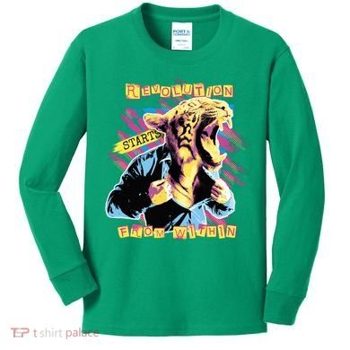 Revolution Starts From Within Lion Quote Kids Long Sleeve Shirt