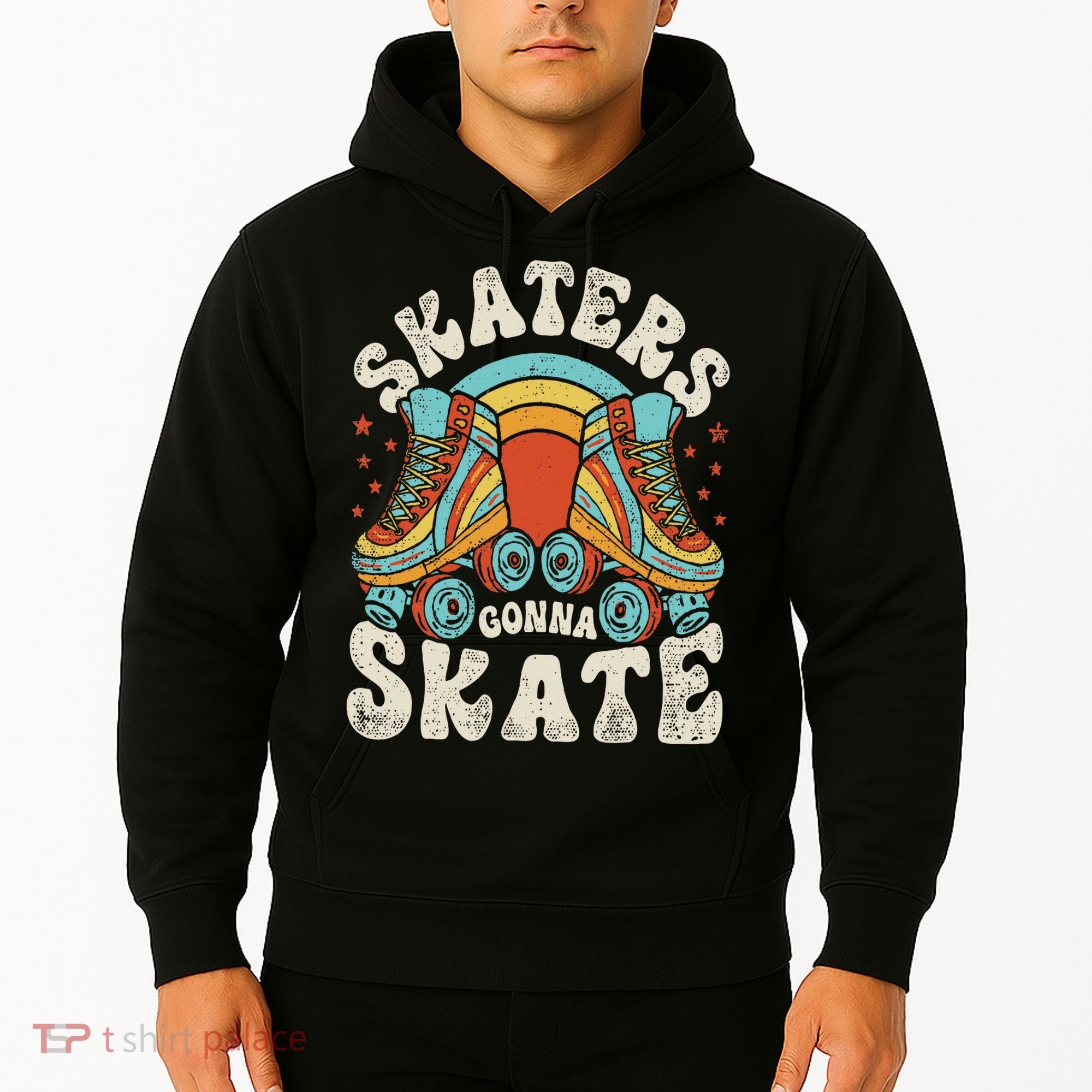 Roller Skating Funny Skaters Gonna Skate Retro 70s 80s Hoodie