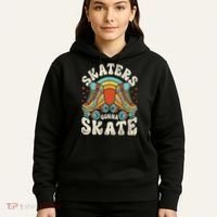 Roller Skating Funny Skaters Gonna Skate Retro 70s 80s Hoodie thumb 5