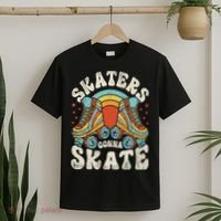 Roller Skating Funny Skaters Gonna Skate Retro 70s 80s T-Shirt thumb 2