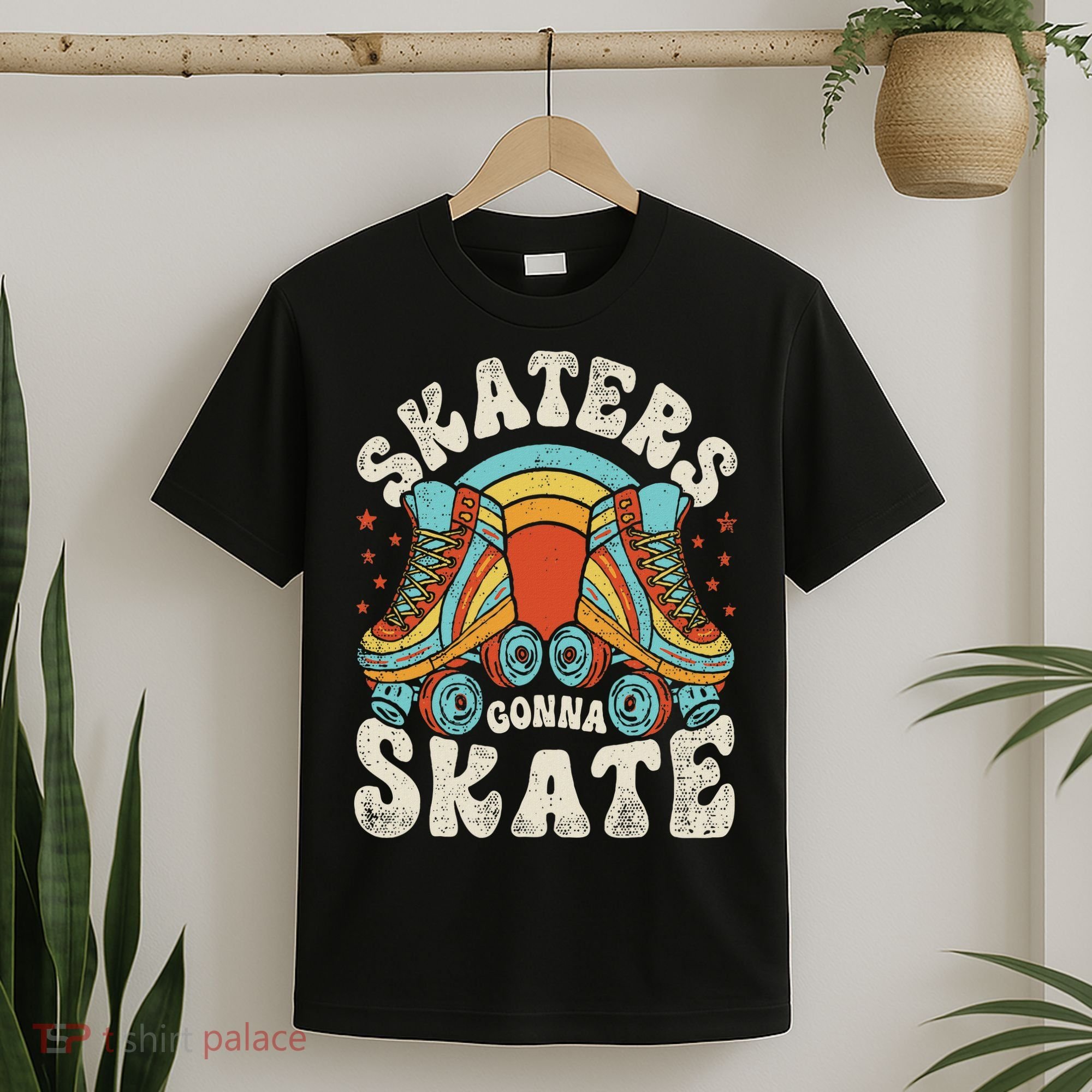 Roller Skating Funny Skaters Gonna Skate Retro 70s 80s T-Shirt