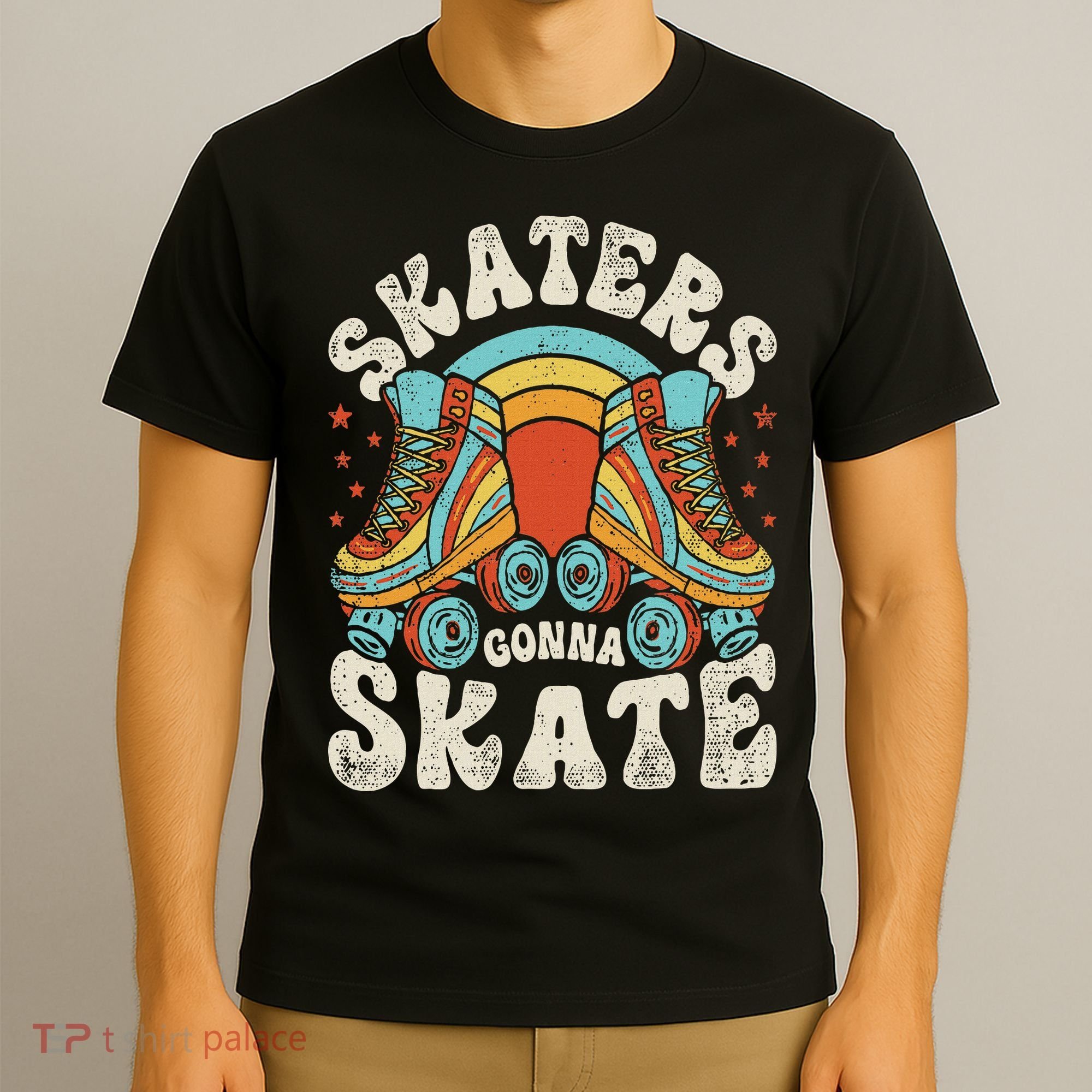 Roller Skating Funny Skaters Gonna Skate Retro 70s 80s T-Shirt