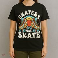 Roller Skating Funny Skaters Gonna Skate Retro 70s 80s T-Shirt thumb 4
