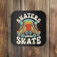 Roller Skating Funny Skaters Gonna Skate Retro 70s 80s Coaster thumb 0