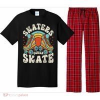 Roller Skating Funny Skaters Gonna Skate Retro 70s 80s Pajama Set thumb 0