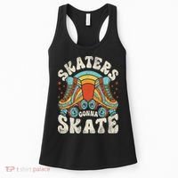 Roller Skating Funny Skaters Gonna Skate Retro 70s 80s Women's Tank Top thumb 0
