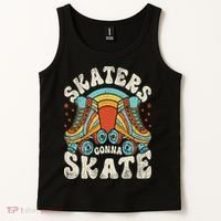 Roller Skating Funny Skaters Gonna Skate Retro 70s 80s Tank Top thumb 2