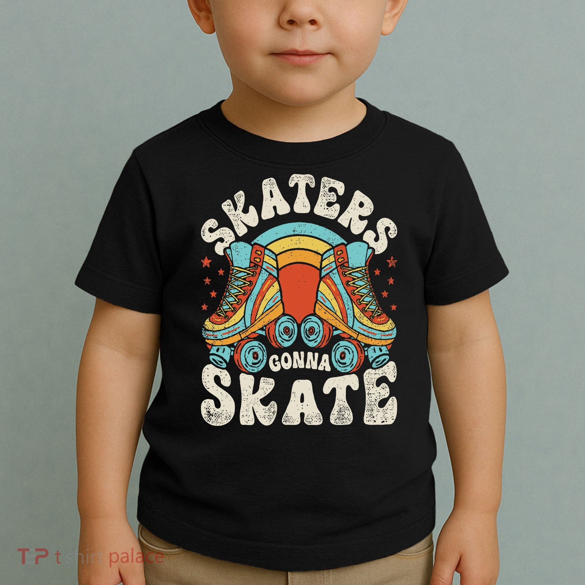 Roller Skating Funny Skaters Gonna Skate Retro 70s 80s Toddler T-Shirt