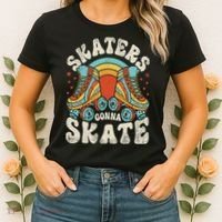Roller Skating Funny Skaters Gonna Skate Retro 70s 80s Women's T-Shirt thumb 2