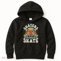 Roller Skating Funny Skaters Gonna Skate Retro 70s 80s Kids Hoodie thumb 0