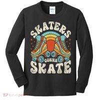 Roller Skating Funny Skaters Gonna Skate Retro 70s 80s Kids Long Sleeve Shirt thumb 0