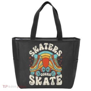Roller Skating Funny Skaters Gonna Skate Retro 70s 80s Tote Bag