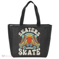 Roller Skating Funny Skaters Gonna Skate Retro 70s 80s Tote Bag thumb 0