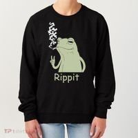 Rippit Stoner Frog Funny Graphic Women's Sweatshirt thumb 0