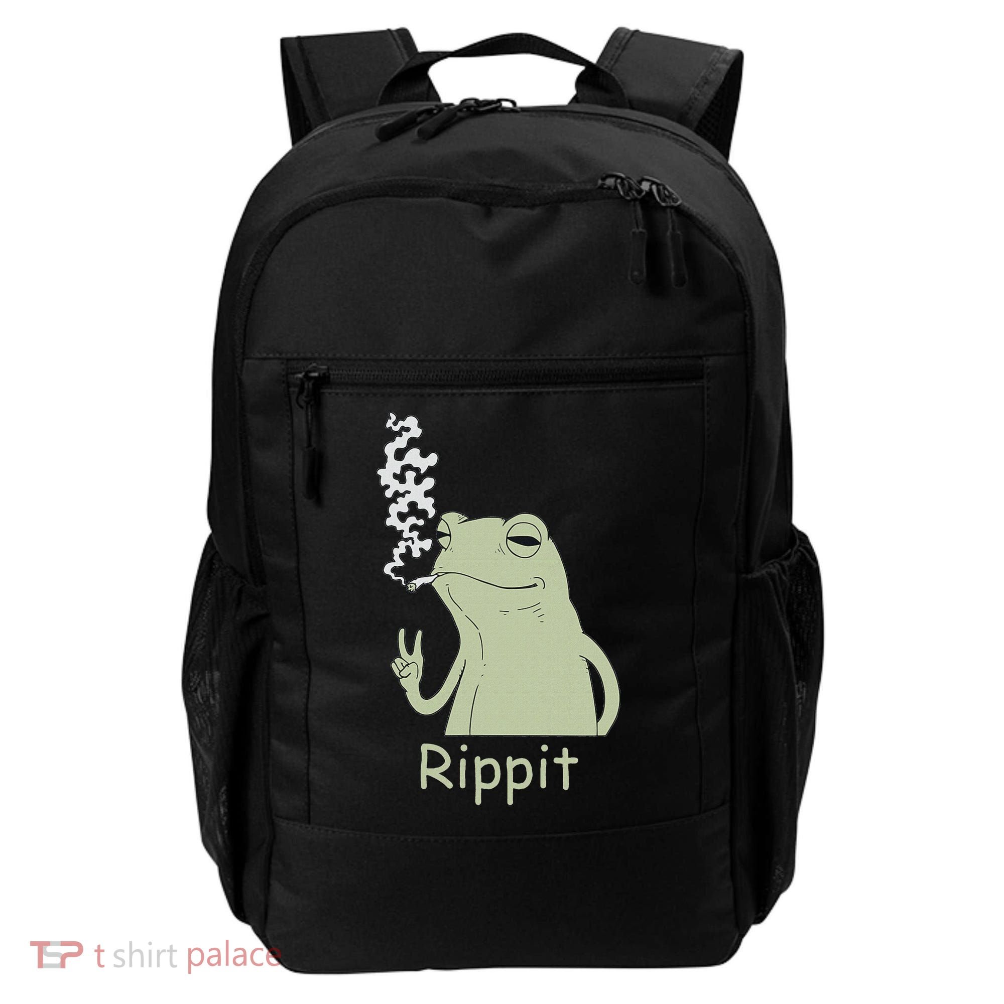 Rippit Stoner Frog Funny Graphic Backpack