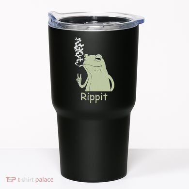 Rippit Stoner Frog Funny Graphic Tumbler