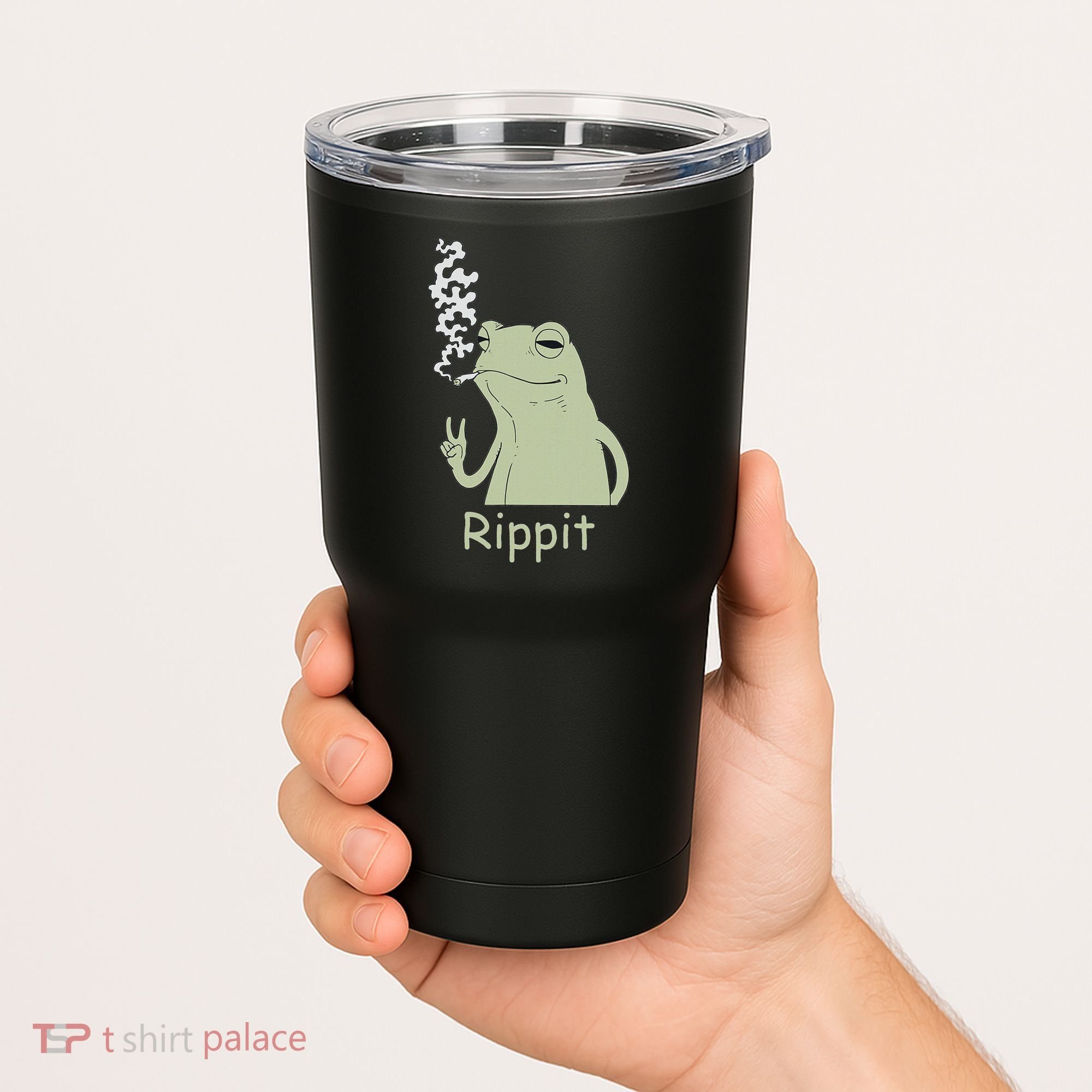 Rippit Stoner Frog Funny Graphic Tumbler