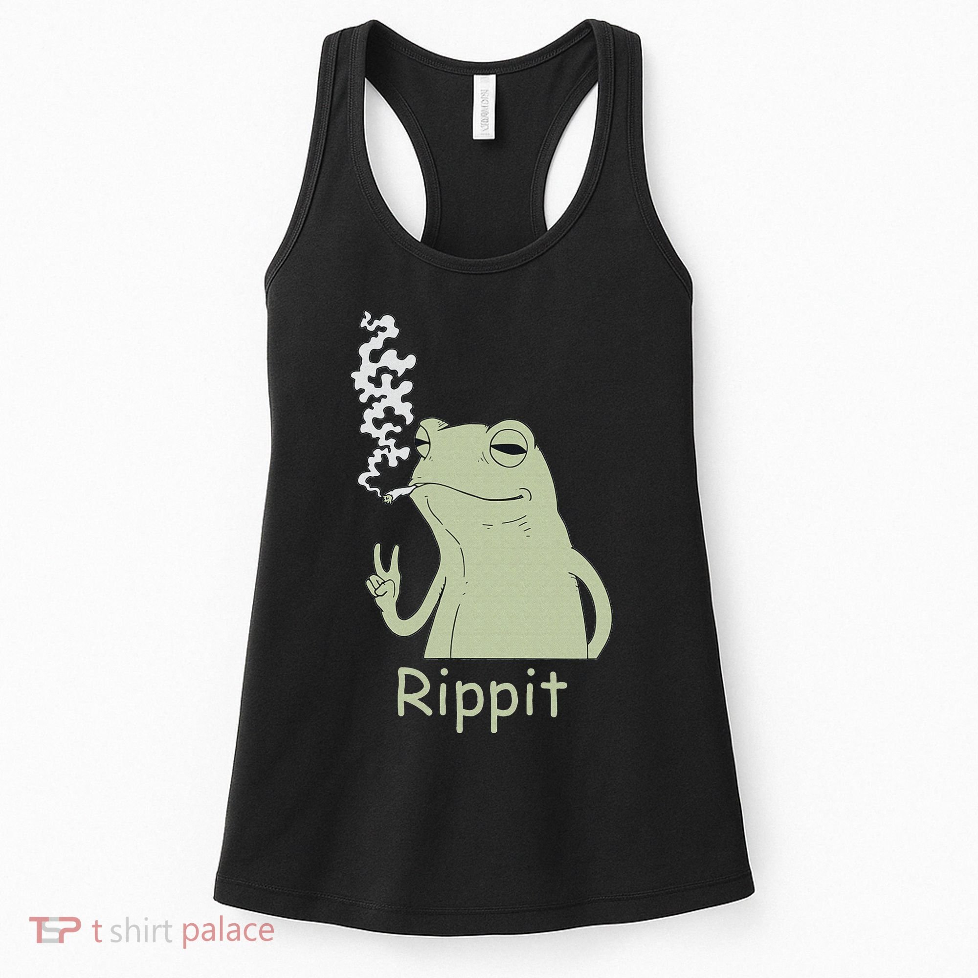 Rippit Stoner Frog Funny Graphic Women's Tank Top