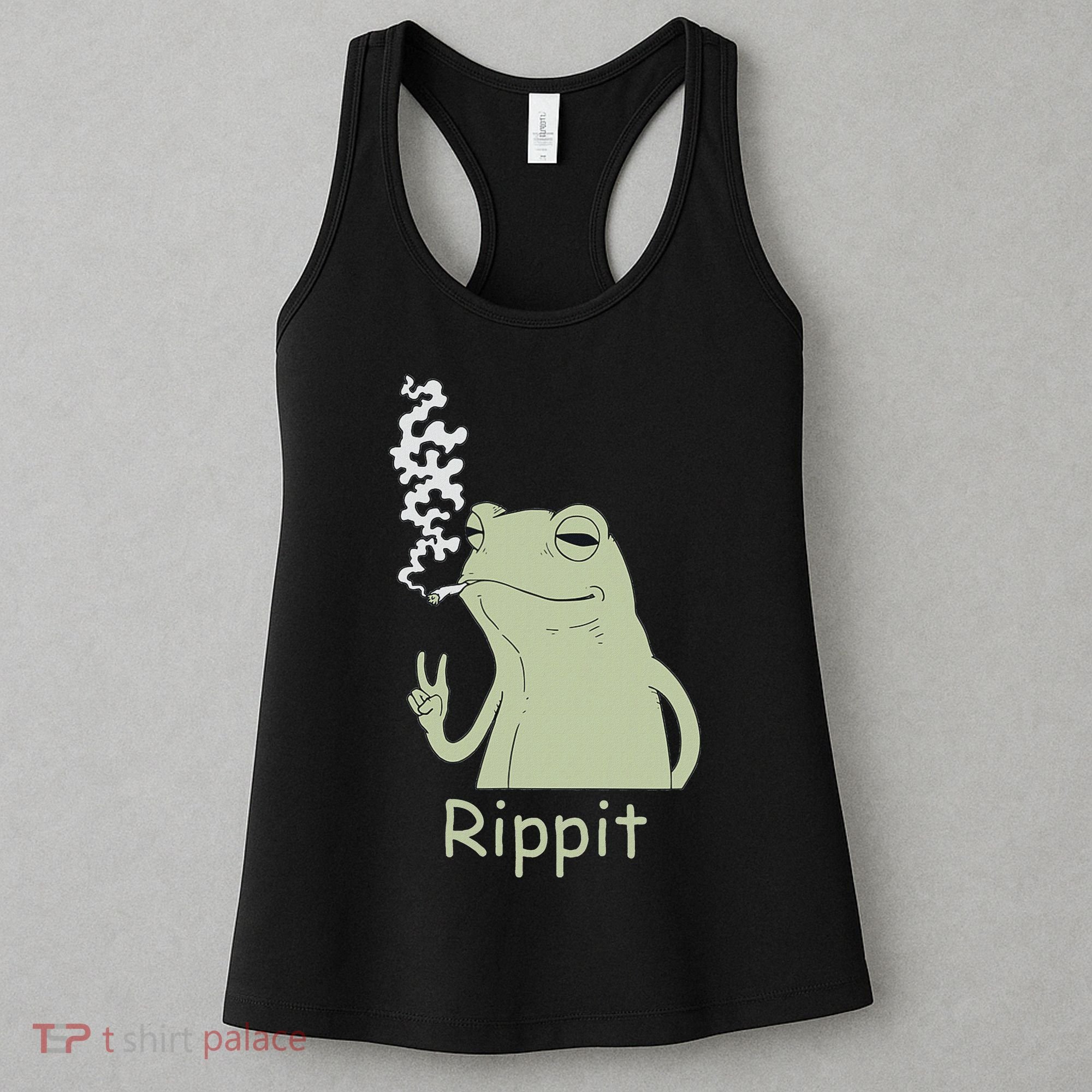 Rippit Stoner Frog Funny Graphic Women's Tank Top