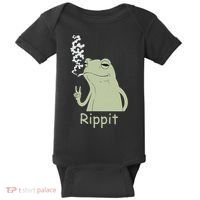 Rippit Stoner Frog Funny Graphic Baby Bodysuit thumb 0