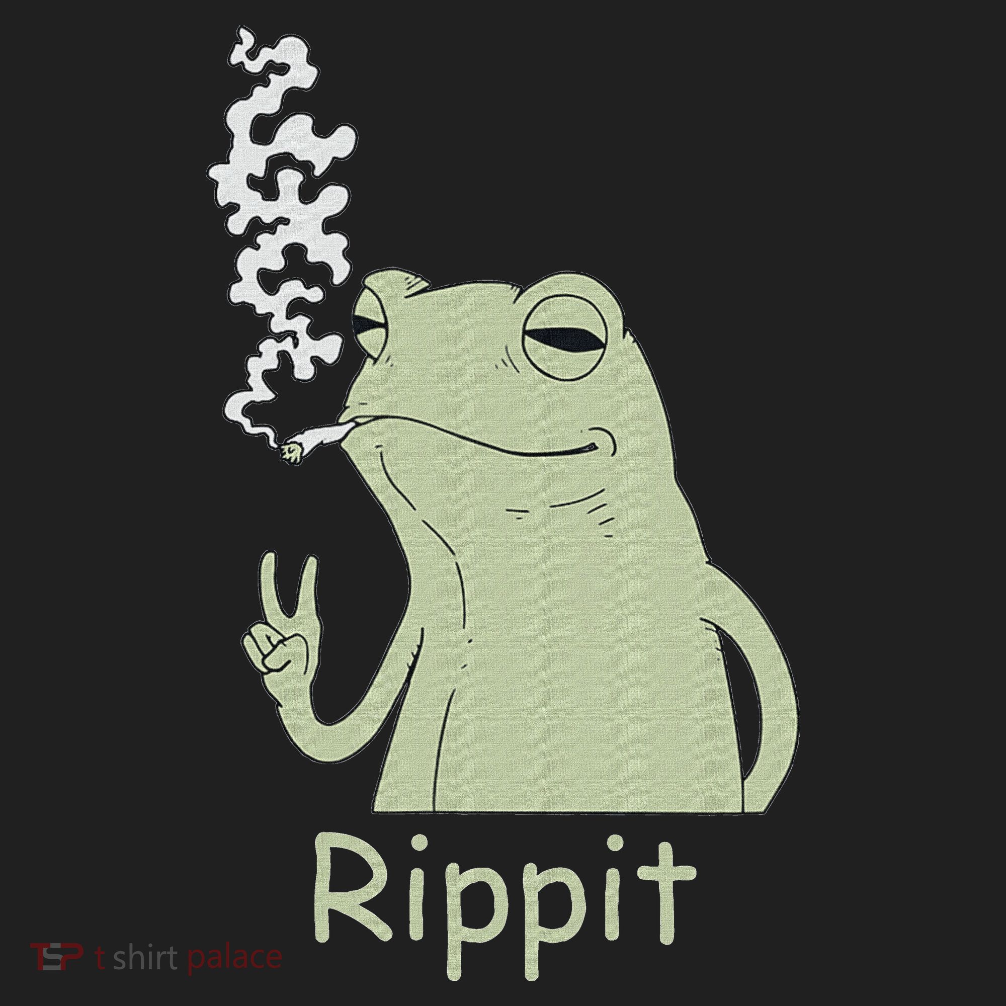 Rippit Stoner Frog Funny Graphic Hat