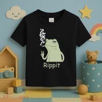 Rippit Stoner Frog Funny Graphic Toddler T-Shirt thumb 3