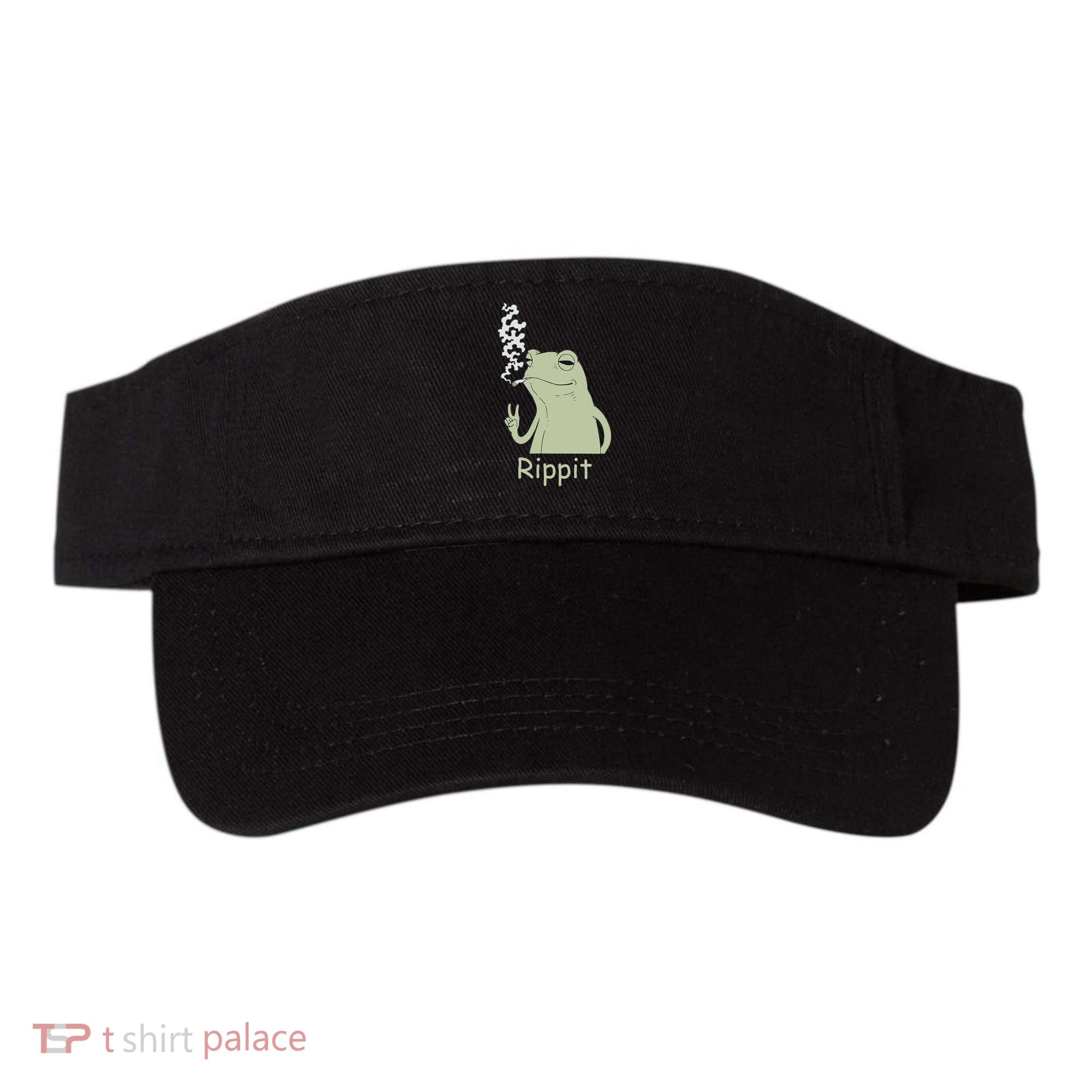 Rippit Stoner Frog Funny Graphic Visor