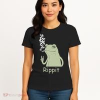 Rippit Stoner Frog Funny Graphic Women's T-Shirt thumb 4