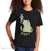 Rippit Stoner Frog Funny Graphic Kids T-Shirt thumb 2
