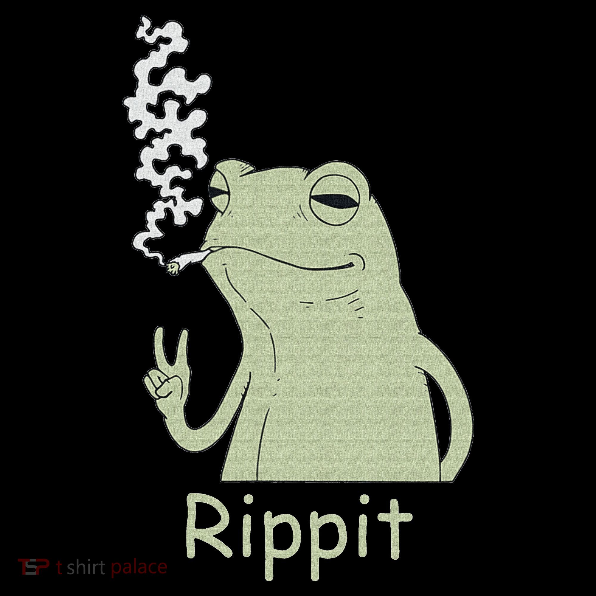 Rippit Stoner Frog Funny Graphic Kids T-Shirt
