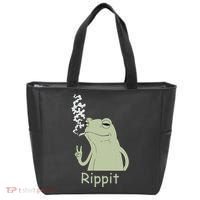 Rippit Stoner Frog Funny Graphic Tote Bag thumb 0