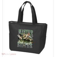 Retro Sunset Fishing Master Baiter Fish Funny Fisherman Tote Bag thumb 3