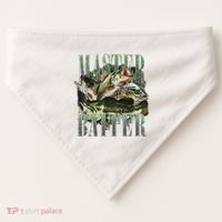 Retro Sunset Fishing Master Baiter Fish Funny Fisherman USA-Made Doggie Bandana thumb 0