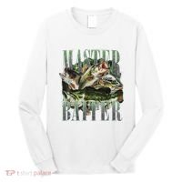 Retro Sunset Fishing Master Baiter Fish Funny Fisherman Long Sleeve Shirt thumb 0