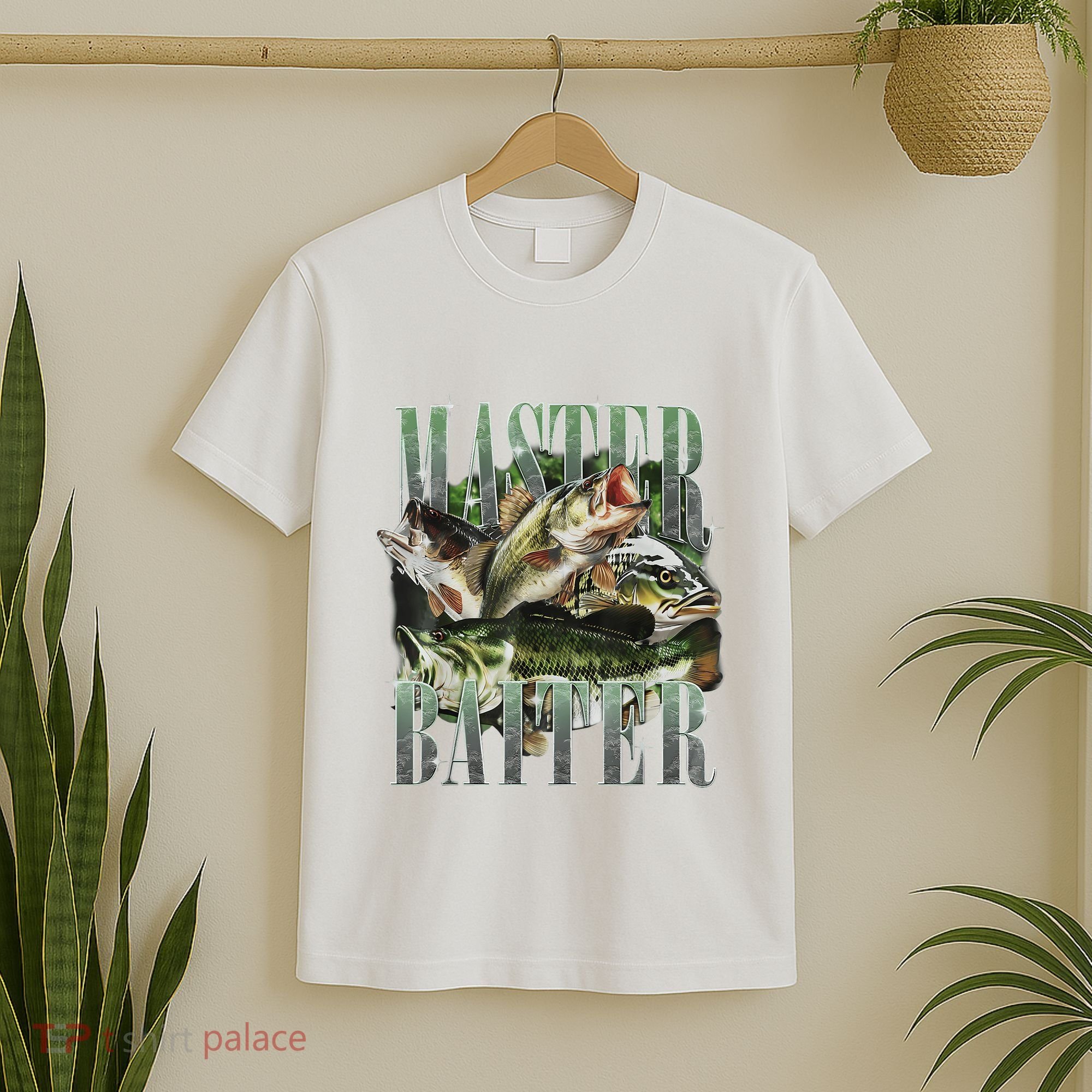 Retro Sunset Fishing Master Baiter Fish Funny Fisherman T-Shirt