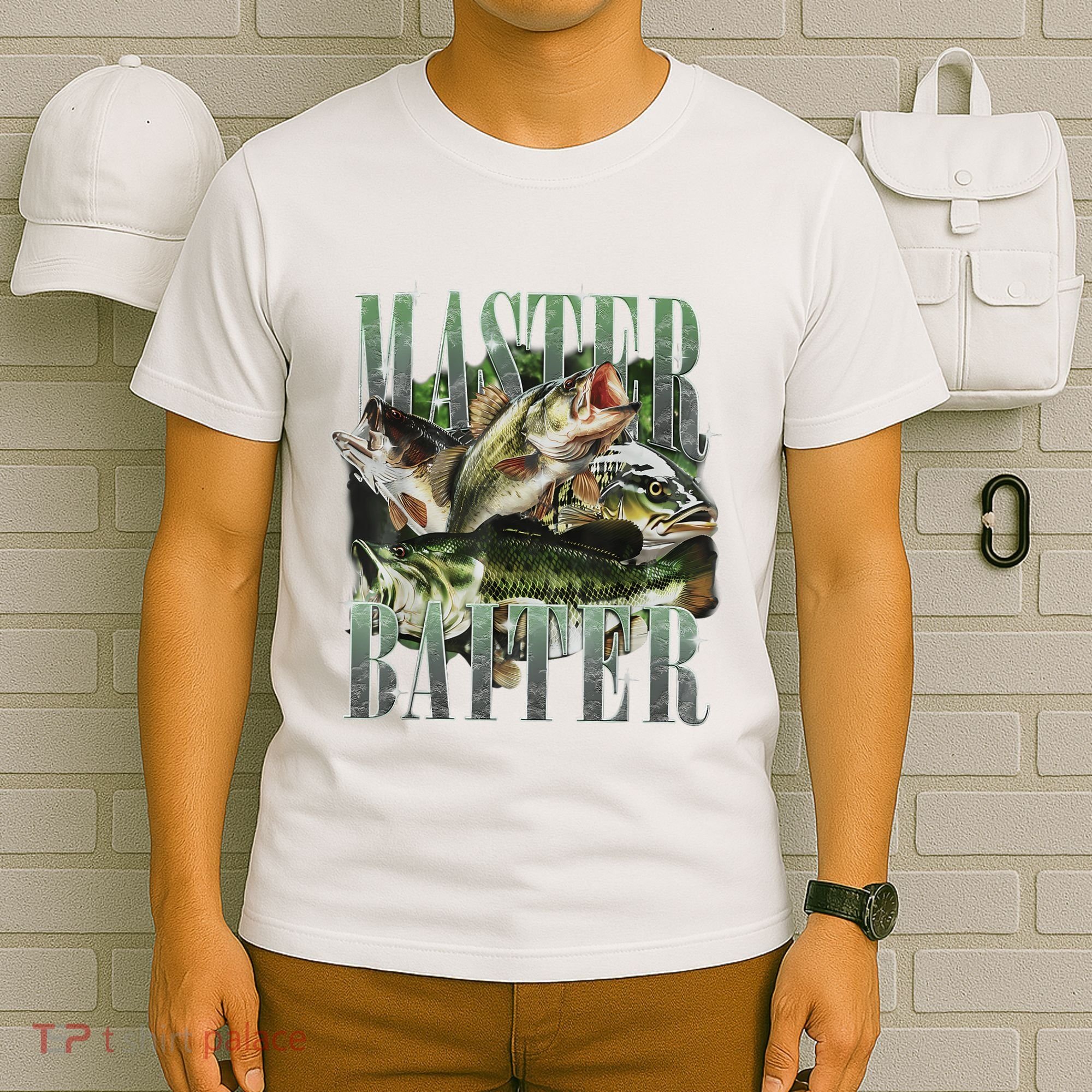 Retro Sunset Fishing Master Baiter Fish Funny Fisherman T-Shirt