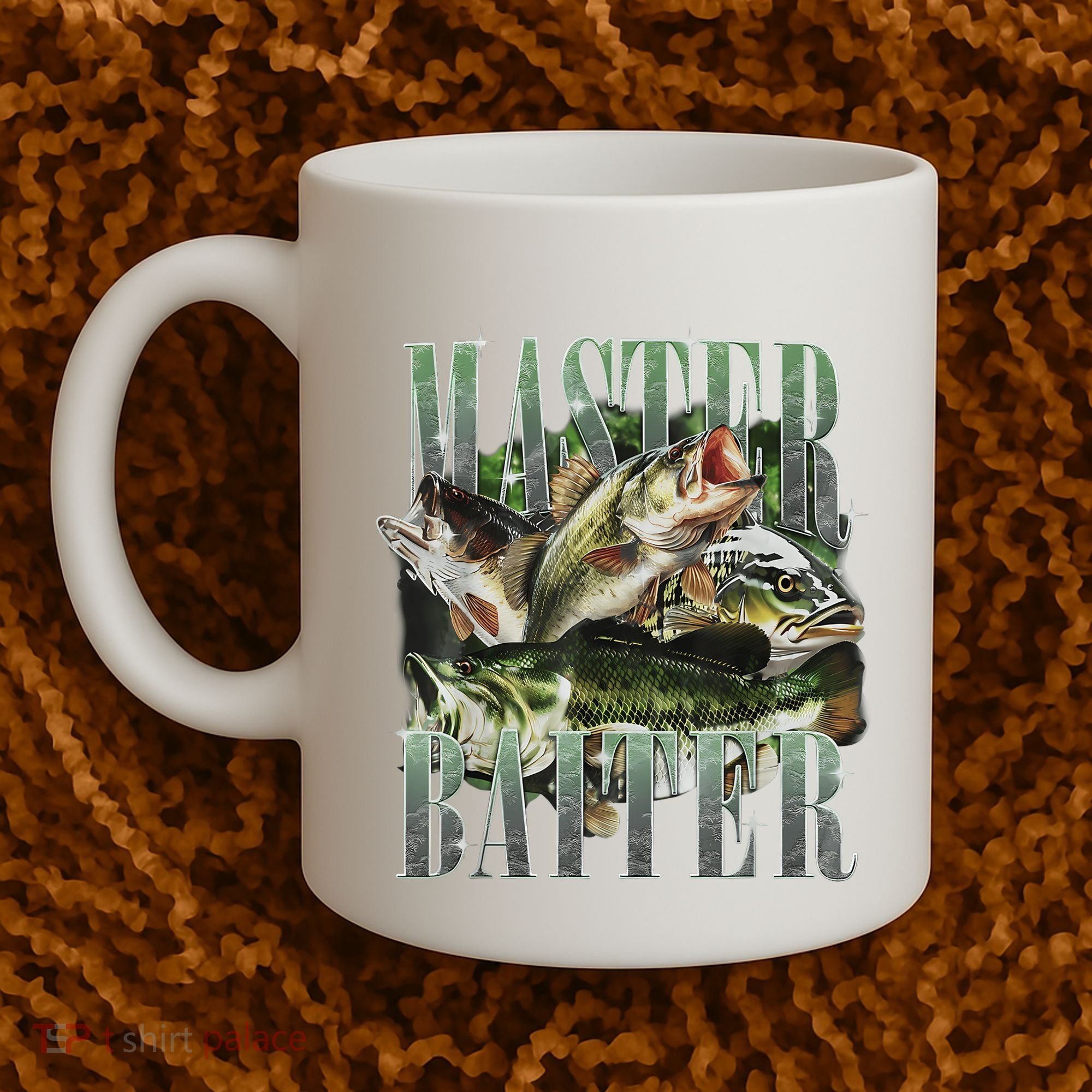 Retro Sunset Fishing Master Baiter Fish Funny Fisherman Coffee Mug