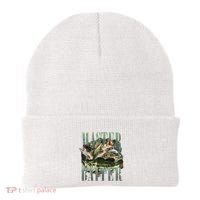 Retro Sunset Fishing Master Baiter Fish Funny Fisherman Beanie thumb 0