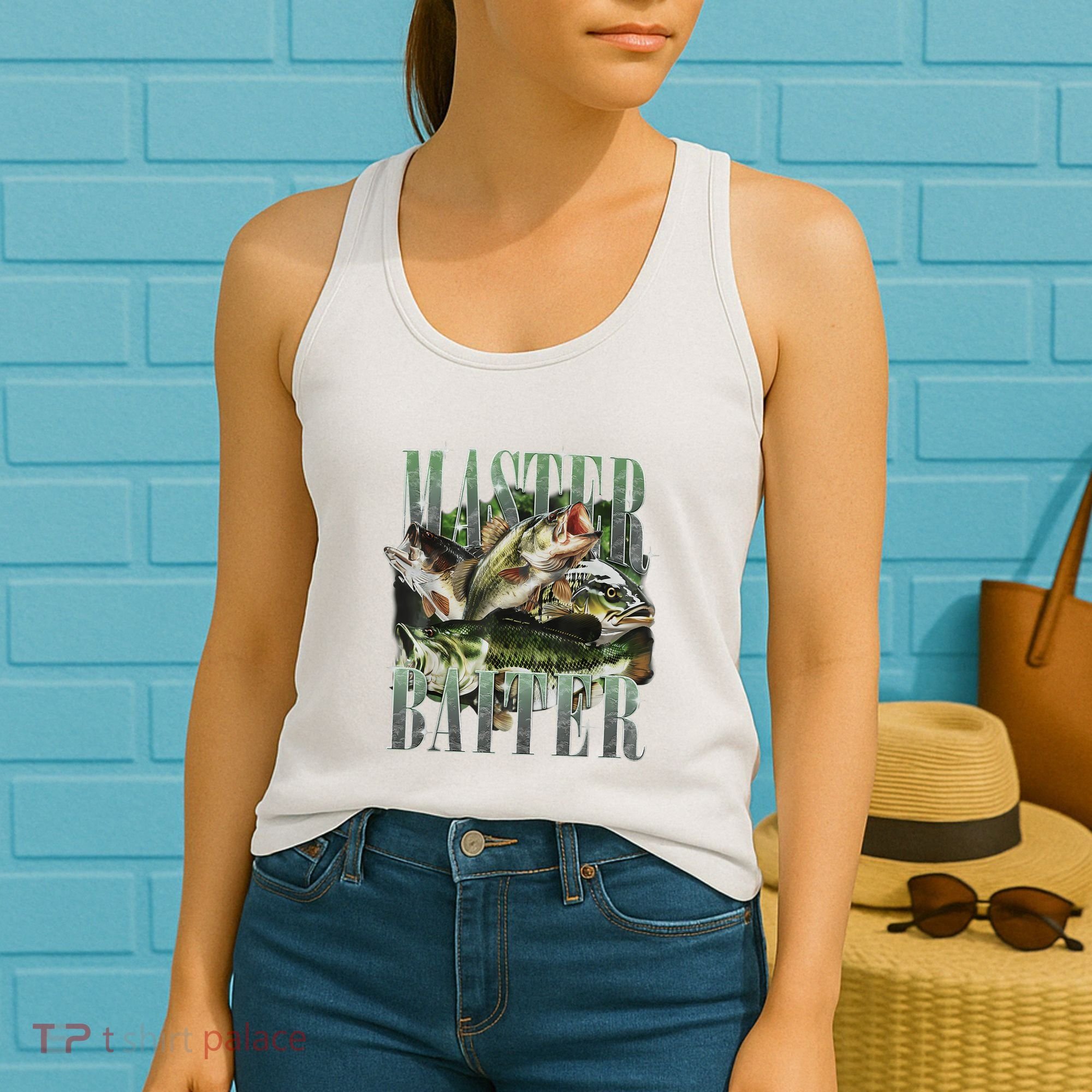 Retro Sunset Fishing Master Baiter Fish Funny Fisherman Women's Tank Top