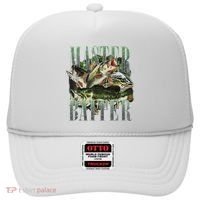 Retro Sunset Fishing Master Baiter Fish Funny Fisherman Hat thumb 0
