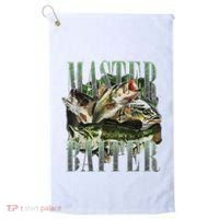 Retro Sunset Fishing Master Baiter Fish Funny Fisherman Golf Towel thumb 0