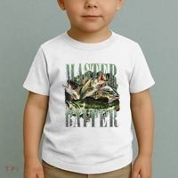 Retro Sunset Fishing Master Baiter Fish Funny Fisherman Toddler T-Shirt thumb 2