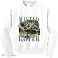 Retro Sunset Fishing Master Baiter Fish Funny Fisherman Kids Sweatshirt thumb 0