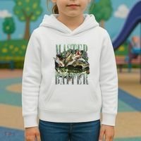 Retro Sunset Fishing Master Baiter Fish Funny Fisherman Kids Hoodie thumb 3
