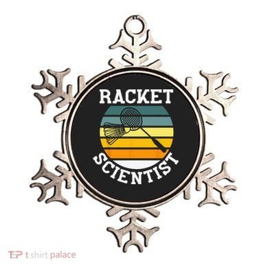 Racket Scientist Funny Retro Vintage Style Badminton Player Ornament