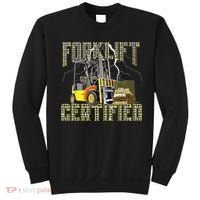 Retro Style Funny Forklift Operator Forklift Certified Sweatshirt thumb 0