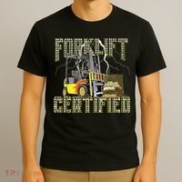 Retro Style Funny Forklift Operator Forklift Certified T-Shirt thumb 3